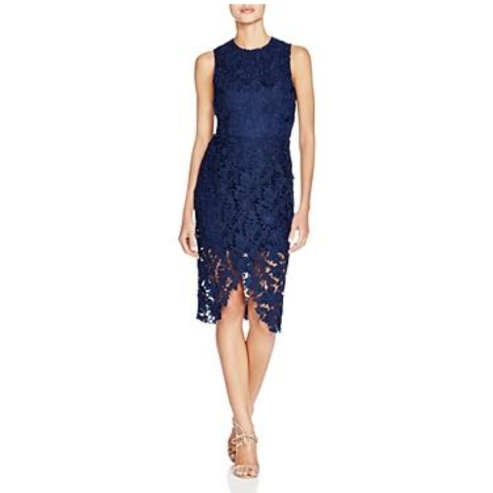 Keepsake the Label - Say My Name Lace Dress in Navy Size Medium